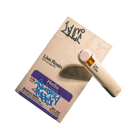 Blueberry Muffin. 0.5g Live Rosin All-In-One Vape Pen